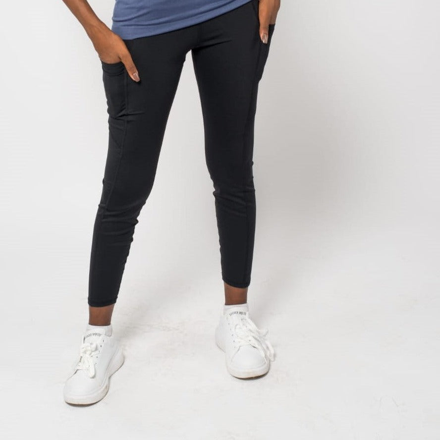 GALMOUNT BLACK LEGGINGS بنطال ضيق أسود