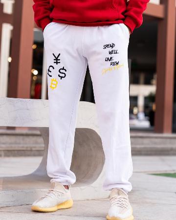SPEND WELL SWEATPANTS WHITE