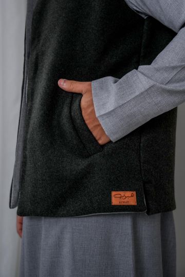 HABOOB VEST DARK GREEN X GRAY
