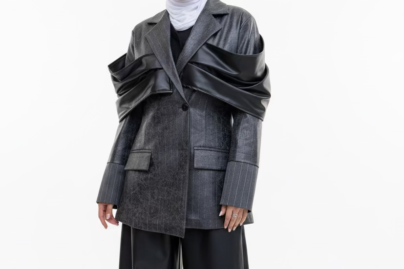 Merge leather blazer