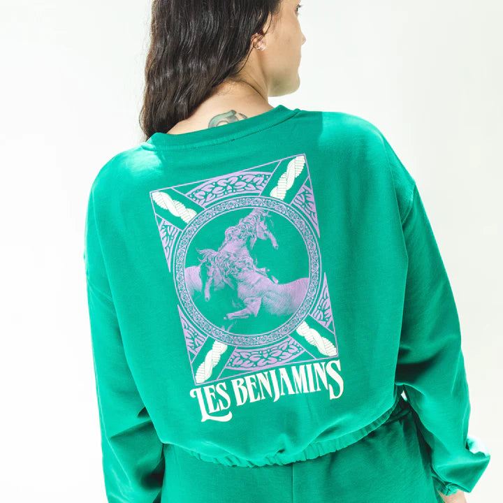 LES BENJAMINS SWEAT SHIRT SEAWEED