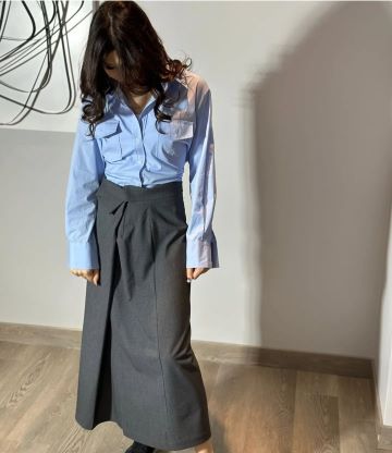 KUTS LS SKIRT SET BLUE تنورة بأكمام طويلة