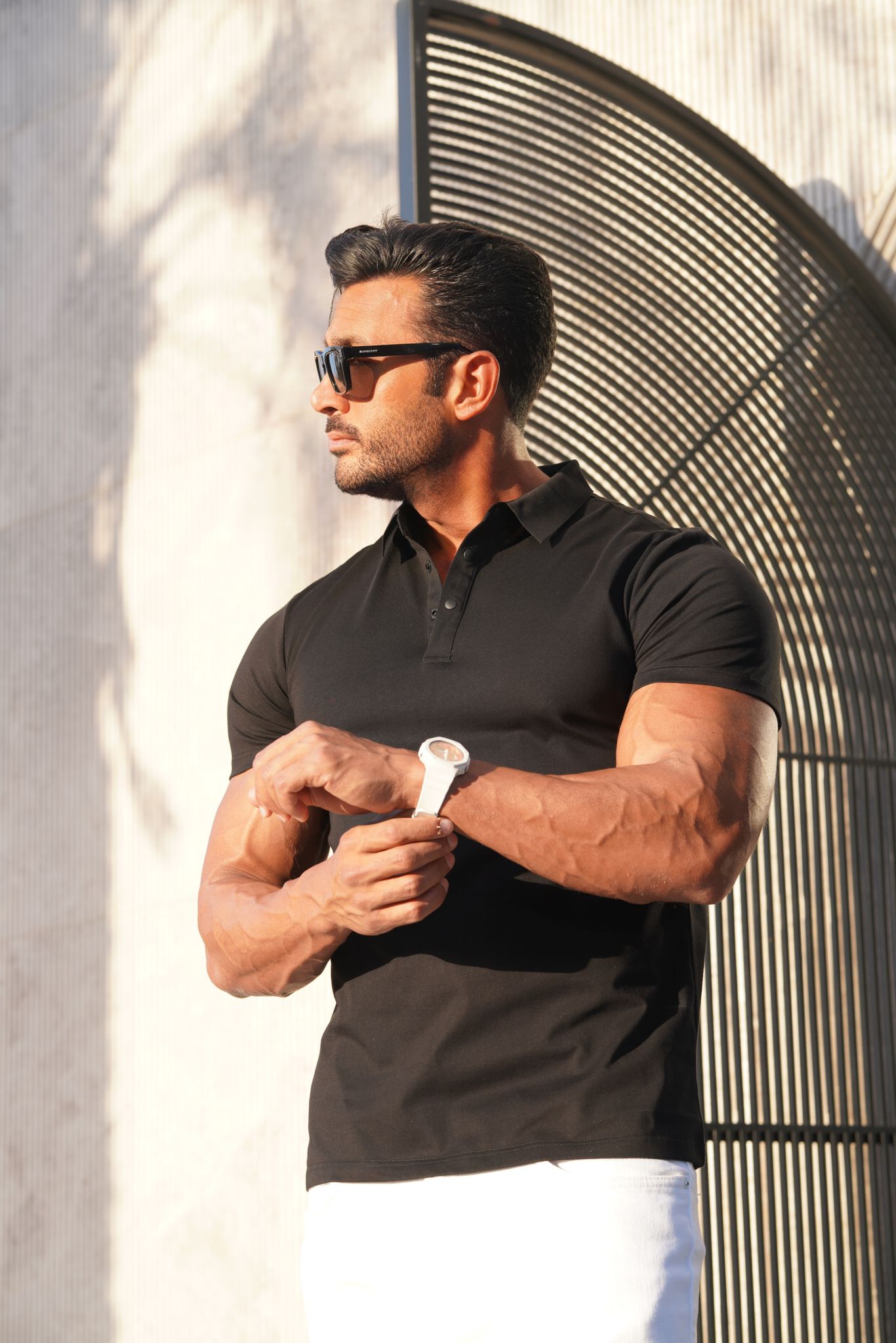 MERGE POLO T-SHIRT BLACK