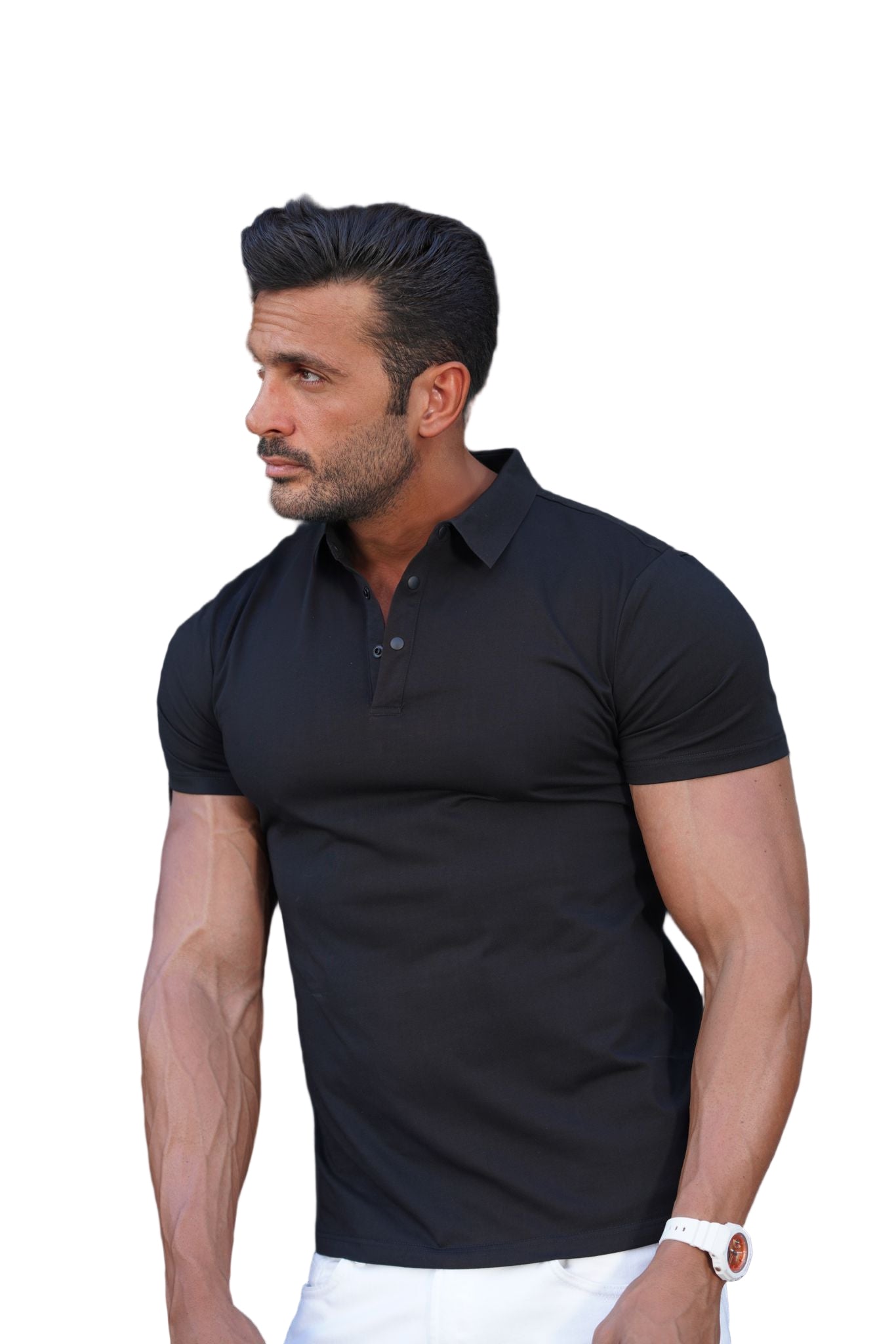 MERGE POLO T-SHIRT BLACK
