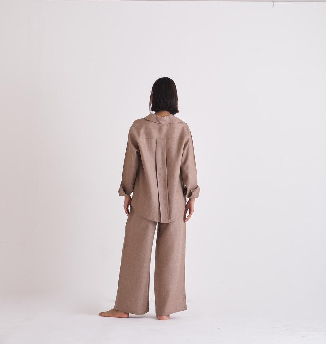 ALIA MEHDAR BROWN LONGSLEEVE كم طويل بني