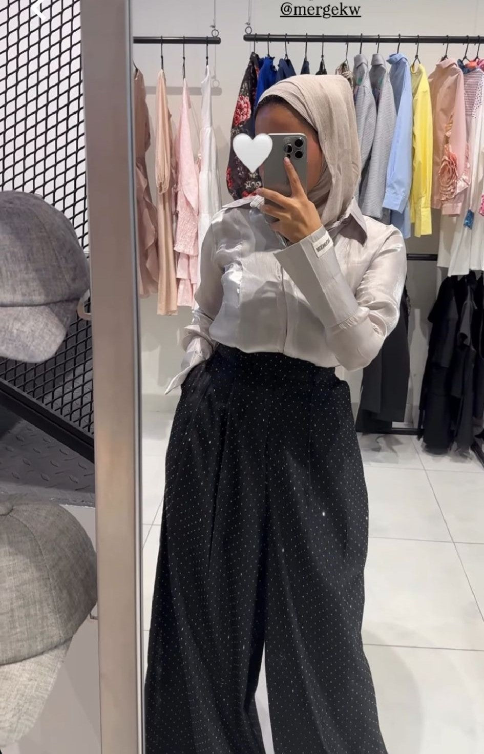 REEMSLINE CRYSTAL SHIRT LS