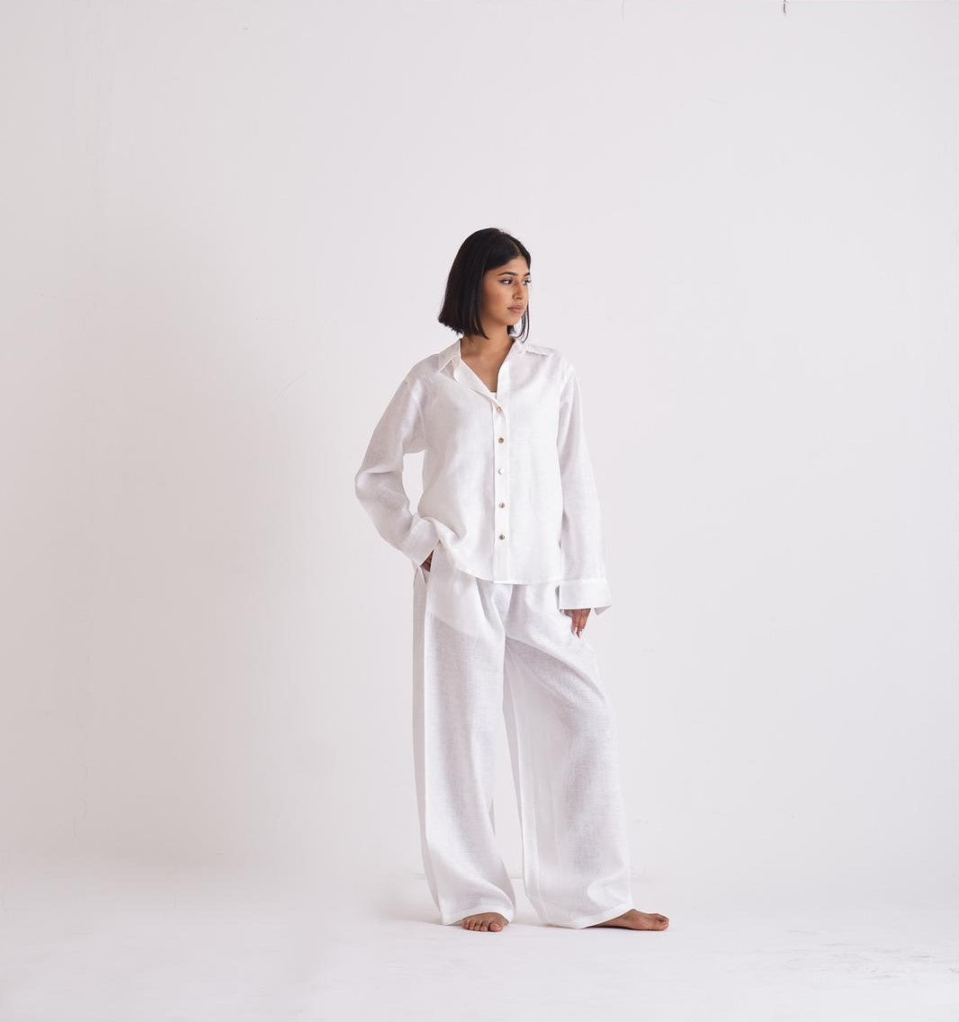 ALIA MEHDAR WHITE LONGSLEEVE كم طويل أبيض