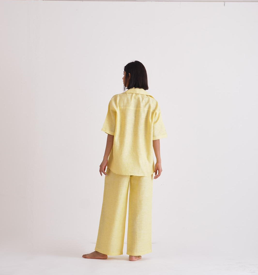 ALIA MEHDAR YELLOW SHORTSLEEVE كم قصير أصفر