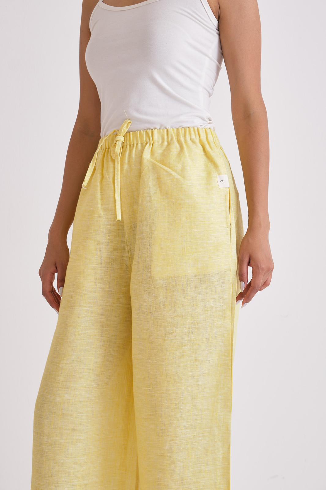ALIA MEHDAR LINEN PANTS WOMEN بنطلون كتان بيج