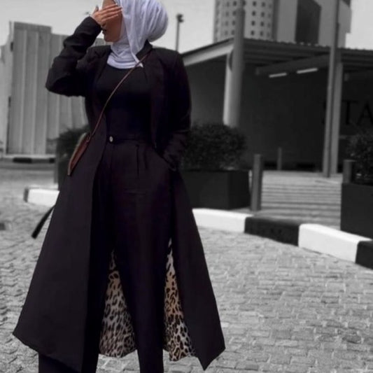 REEMSLINE TIGER JACKET BLACK SET بدلة تايقر