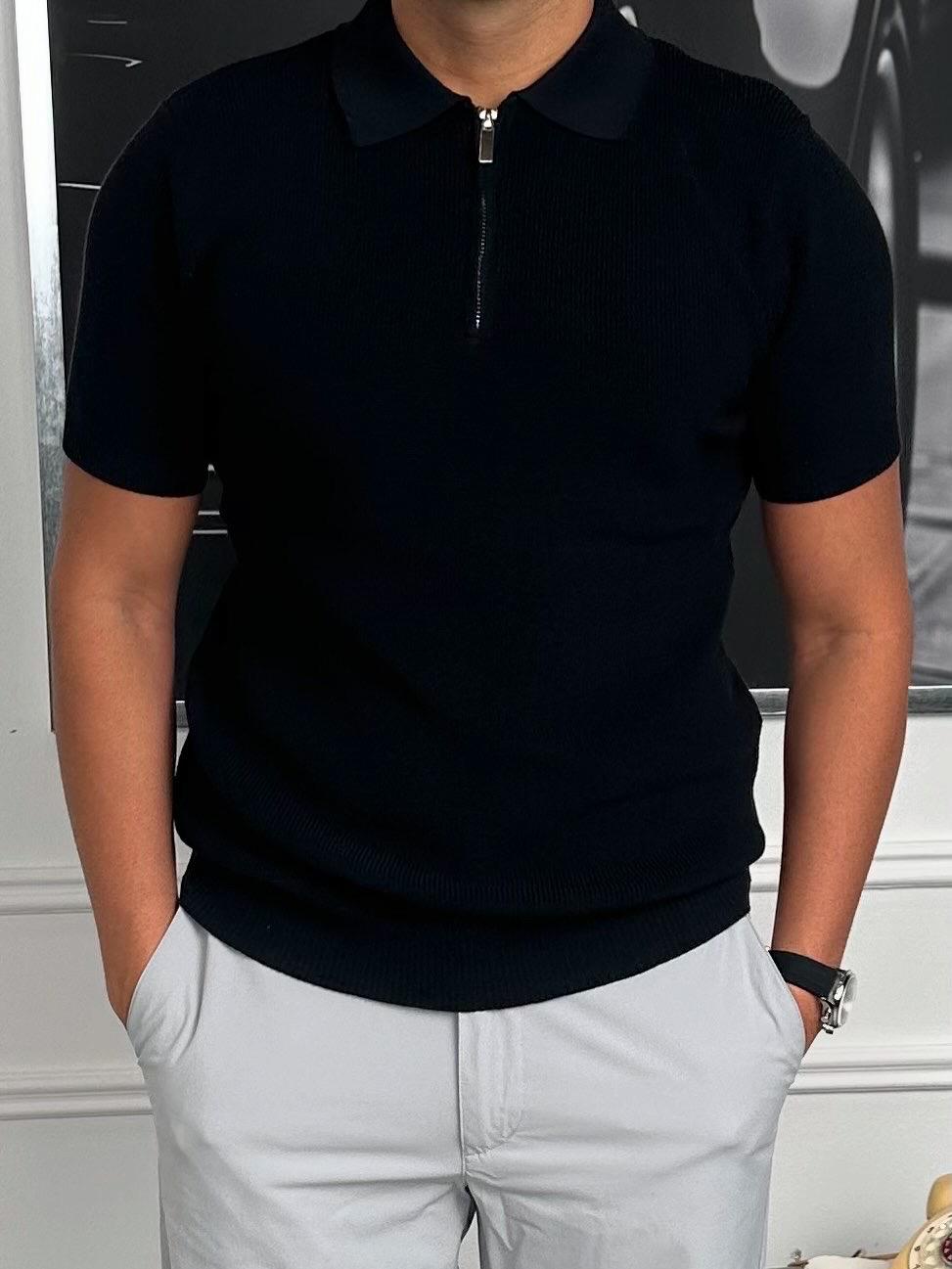 POLO T-SHIRT WITH ZIPPER