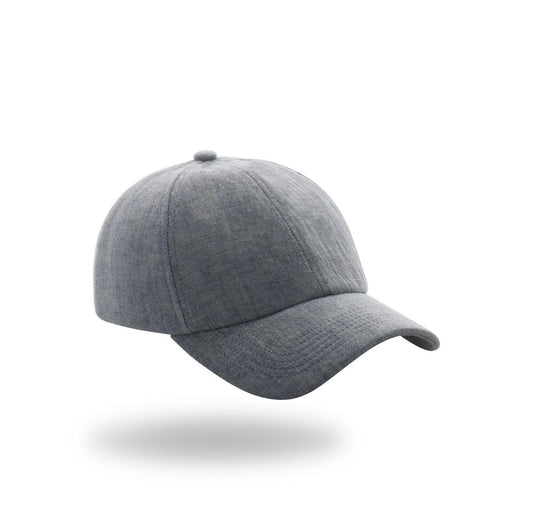 MELANGE BLUE LINEN CAP