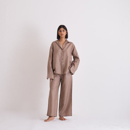 ALIA MEHDAR BROWN LONGSLEEVE كم طويل بني