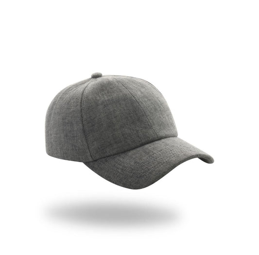DARK GREY LINEN CAP