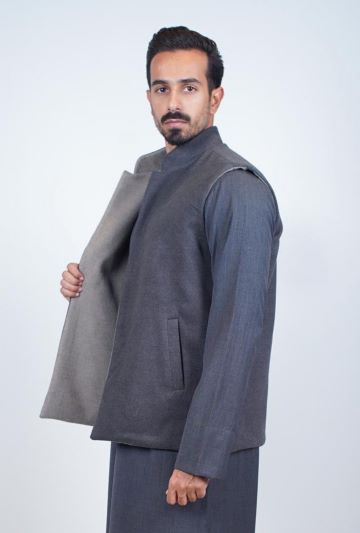 HABOOB VEST DF GREY X BEIGE