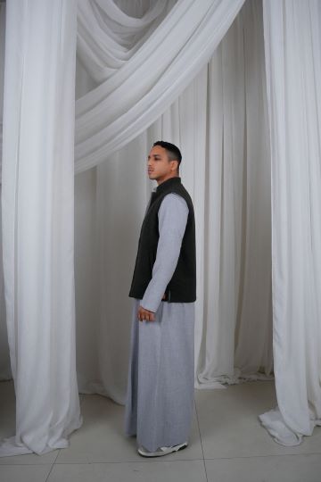 HABOOB VEST DARK GREEN X GRAY