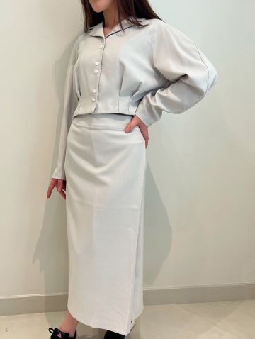 KUTS TOP AND SKIRT BEIGE قمم وتنورة