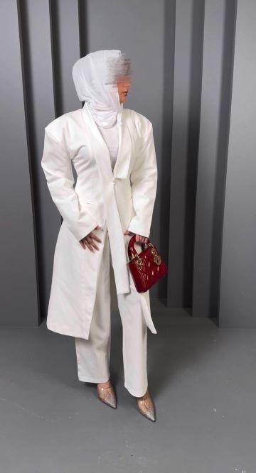 WIDE SHOULDER SET بدلة جاكيت مخصر
