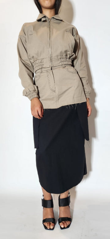 KUTS BROWN LS SKIRT BLACK SET تنورة بنية طويلة الأكمام