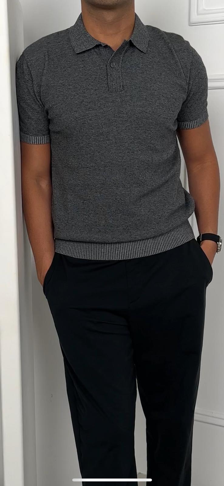 POLO T-SHIRT DARK GREY