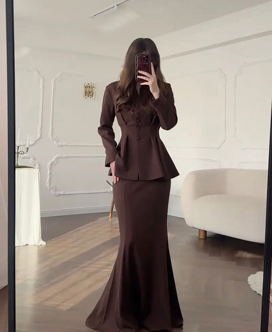 MERGE BROWN SKIRT SET 3 / اوتومن ميرج الست 3