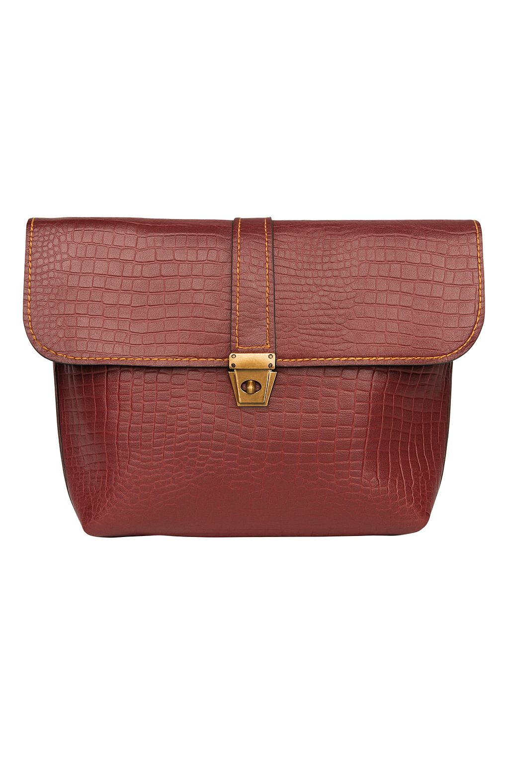 LEATHER BAG DARK RED
