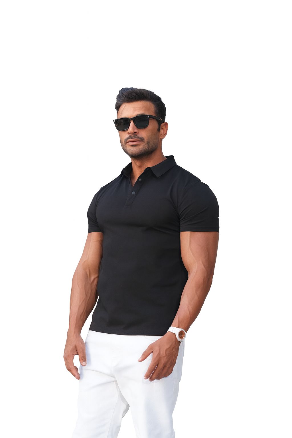 MERGE POLO T-SHIRT BLACK