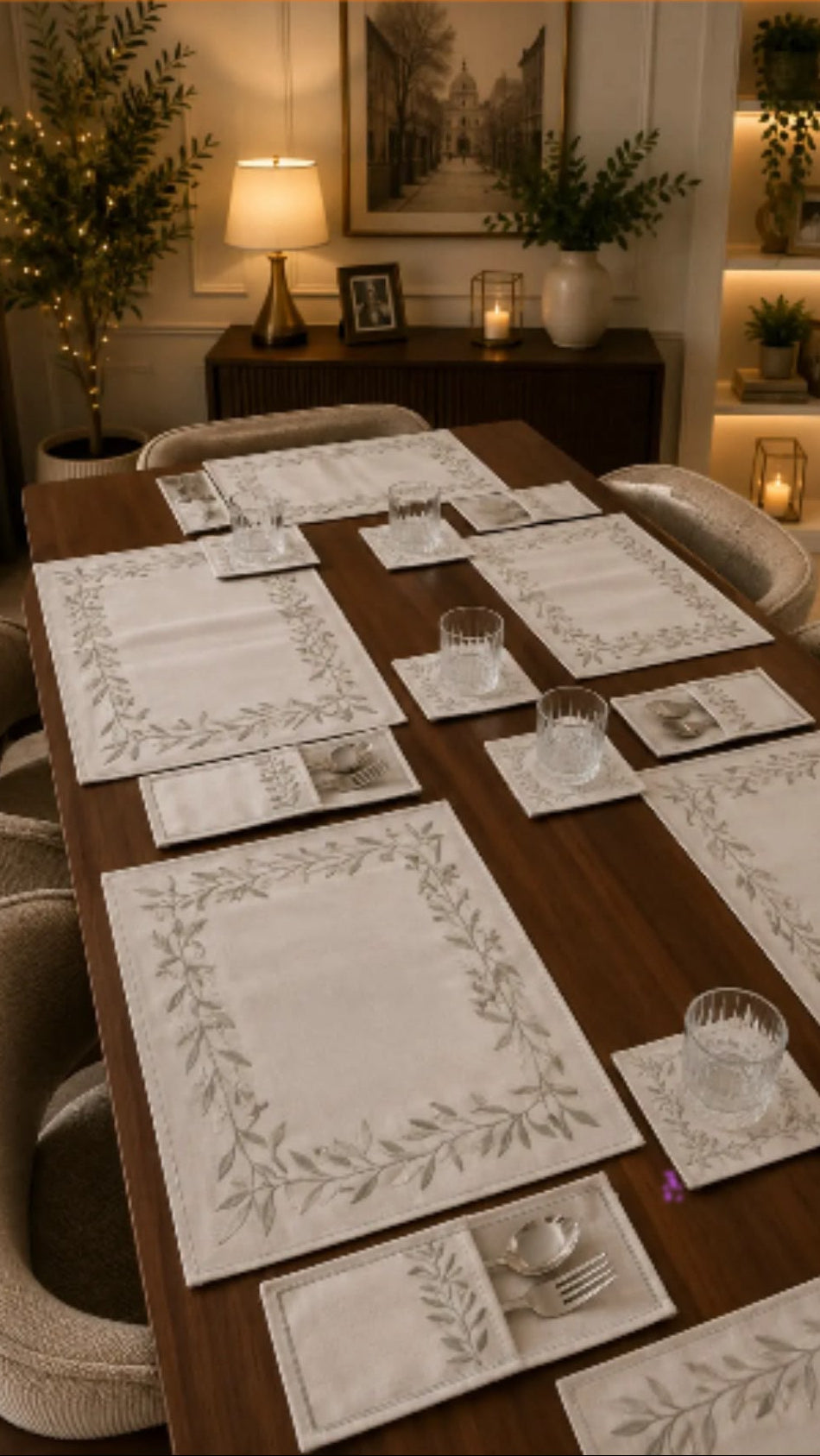 PLACEMAT W/ EMBROIDERED