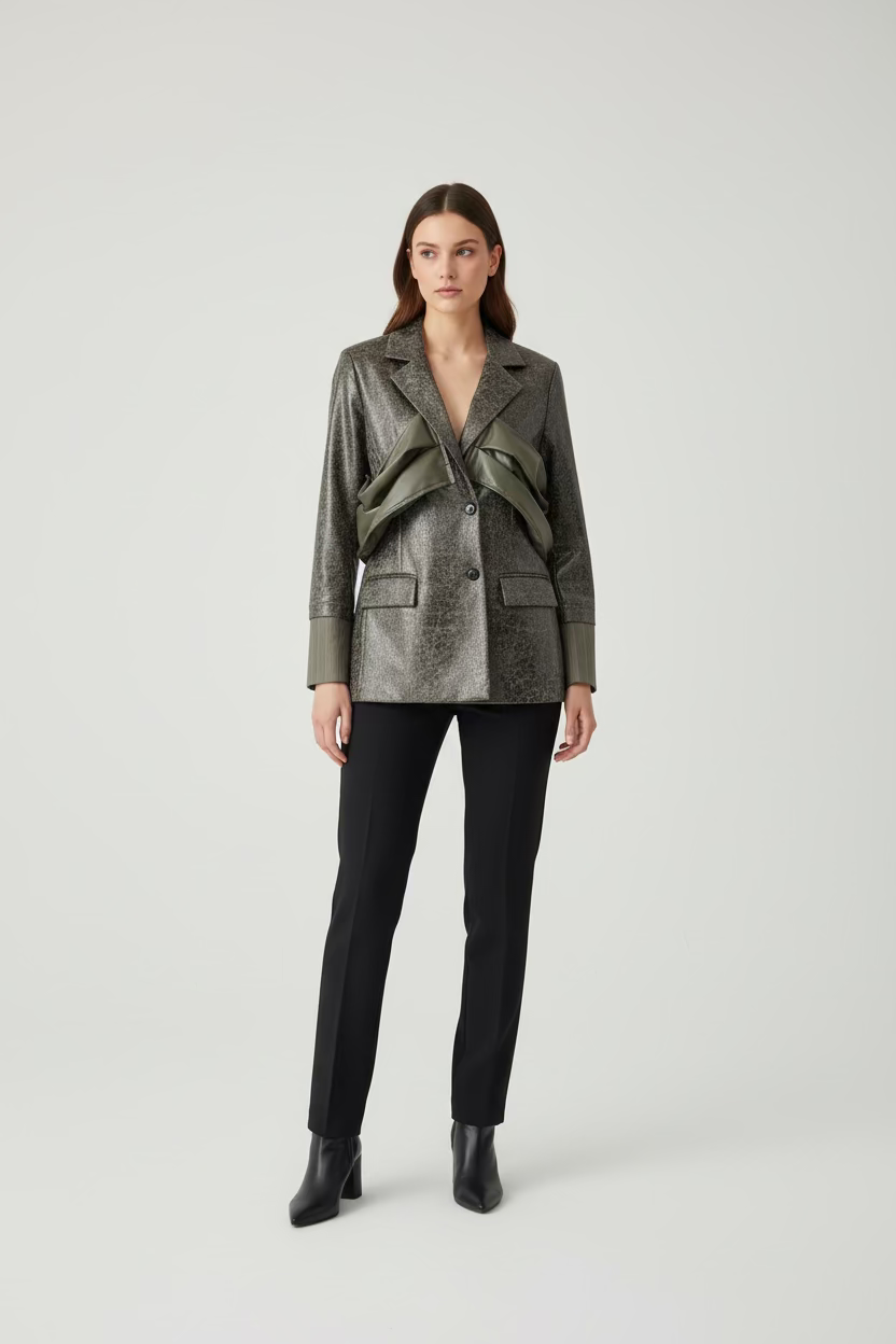 Merge leather blazer