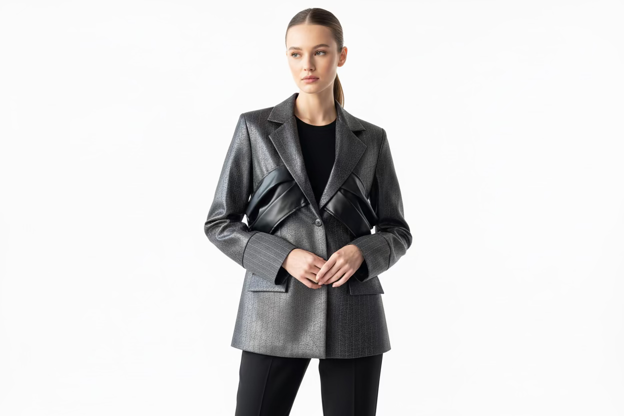 Merge leather blazer