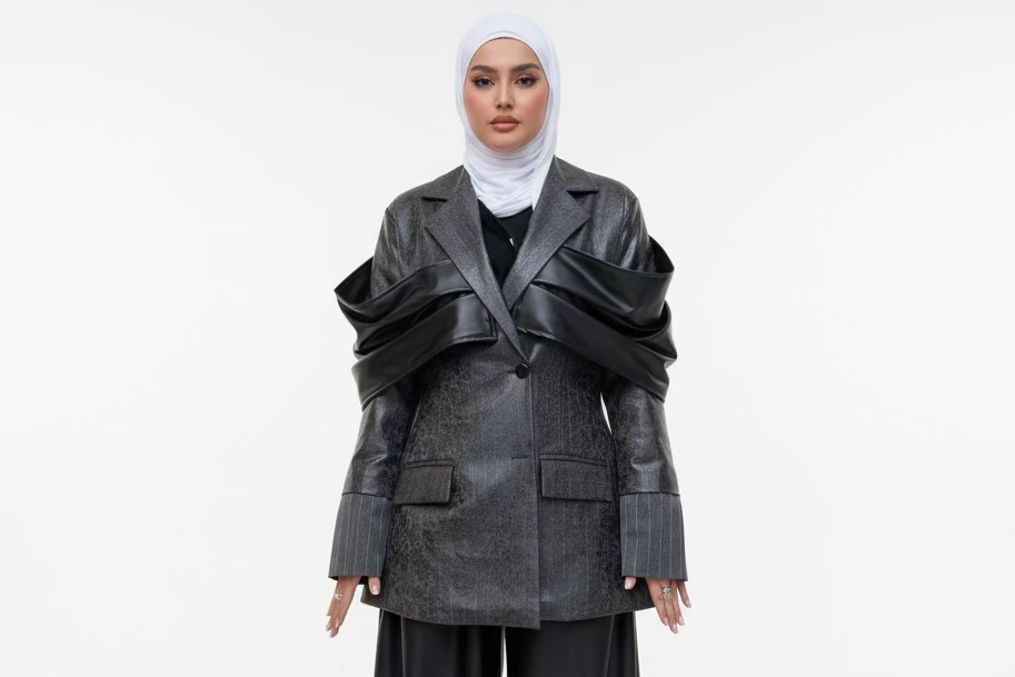 Merge leather blazer