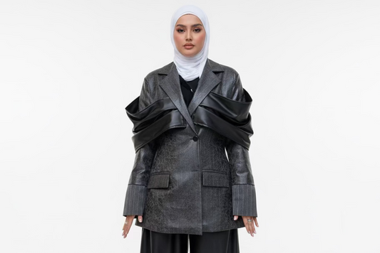 Merge leather blazer