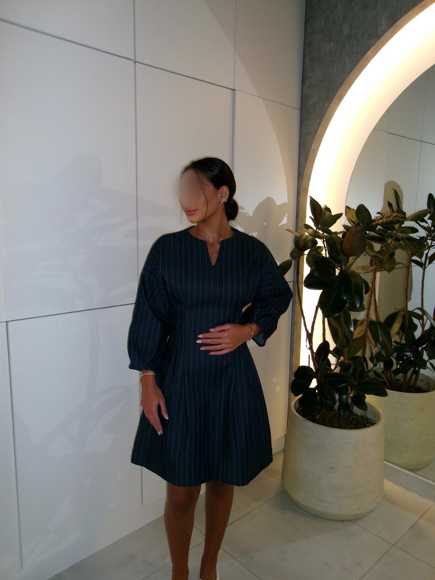 DRESS DENIM STRIPED