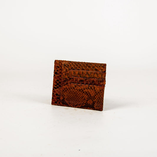PYTHON LEATHER WALLET LIGHT BROWN