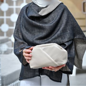 DOUBLE FACED LINEN SHAWL SHIRT قميص شال من الكتان مزدوج الوجه