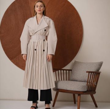 KUTS LONG TRENCH DRESS معطف ترنش