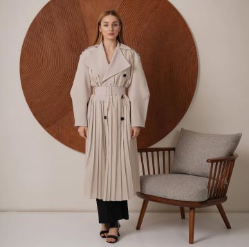 KUTS LONG TRENCH DRESS معطف ترنش