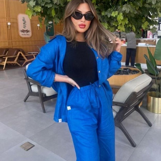 ALIA MEHDAR BLUE LONGSLEEVE كم طويل أزرق