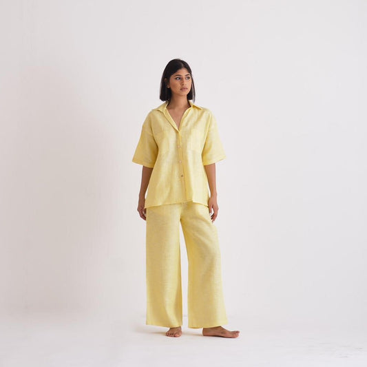 ALIA MEHDAR YELLOW SHORTSLEEVE كم قصير أصفر